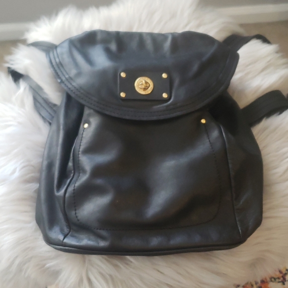 Marc By Marc Jacobs Turnlock Leather Backpack